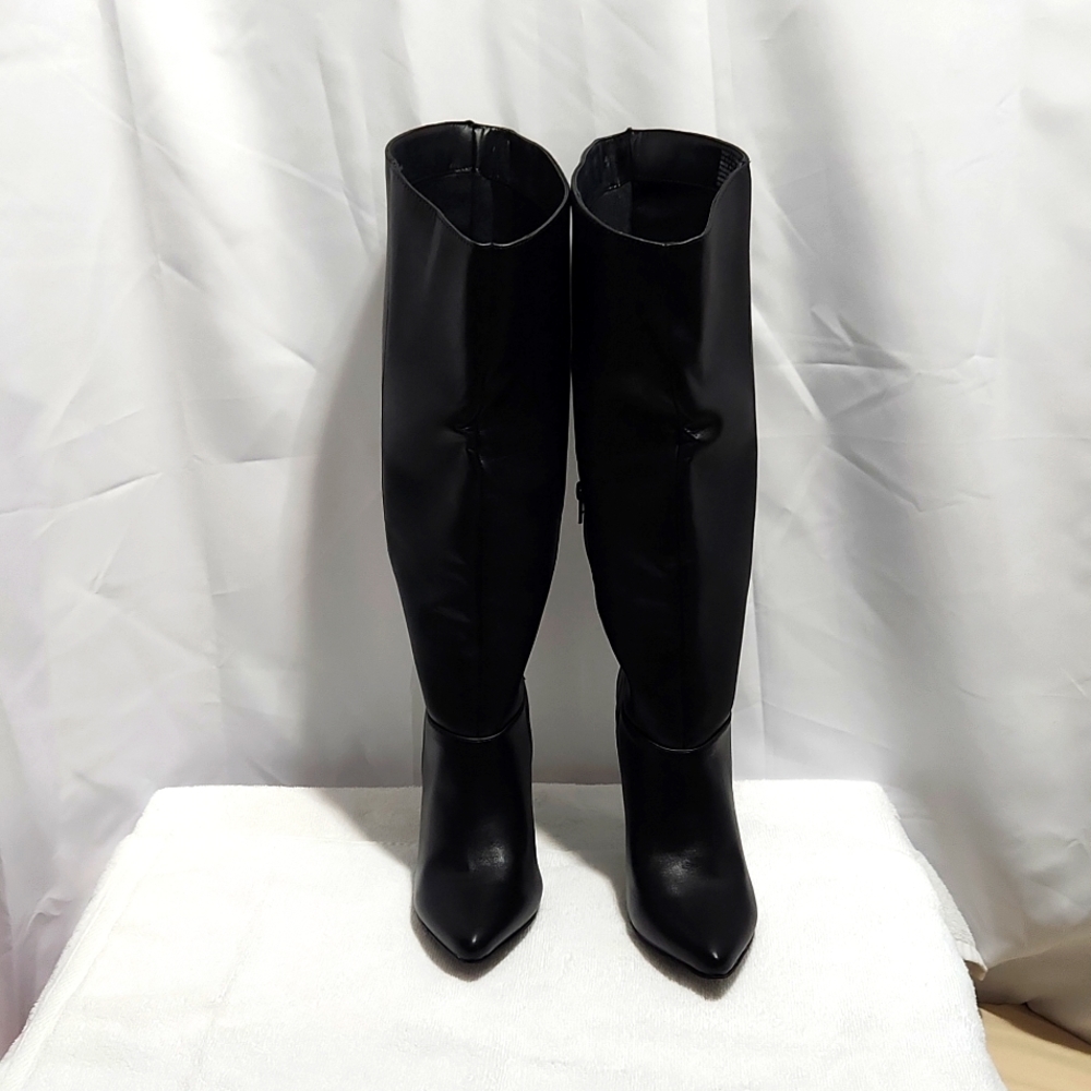 SHOE DAZZEL WOMEN'S NIGHT IS YOUNG BLACK HEELED BOOTS SIZE 8